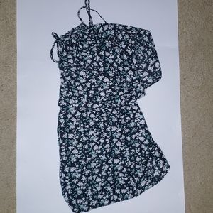 Charlotte Russe Patterned Romper (Size: XL)